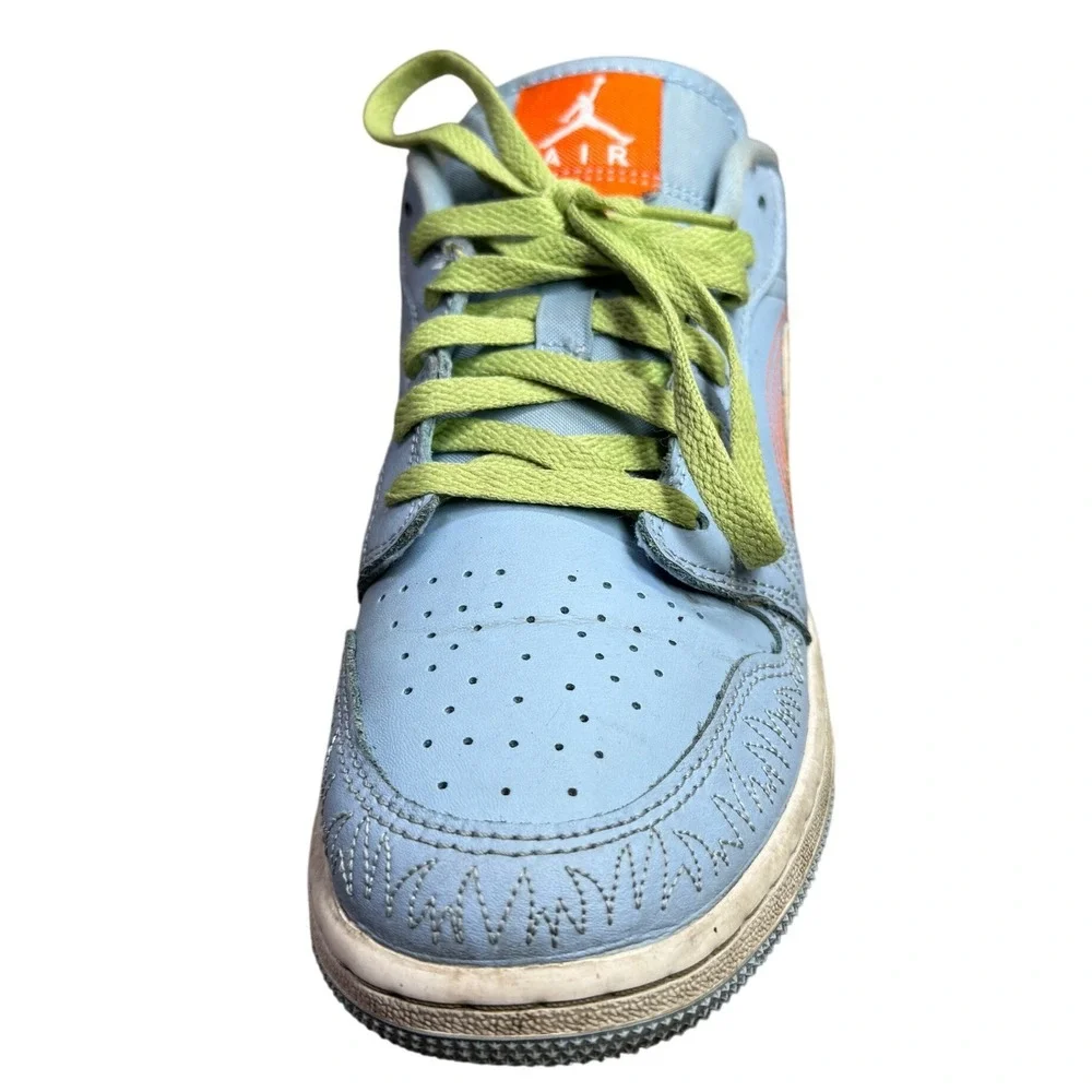 Nike Air Jordan 1 Low SE Youth 6.5Y Light Blue Lime‎ Sneakers DO8227-400